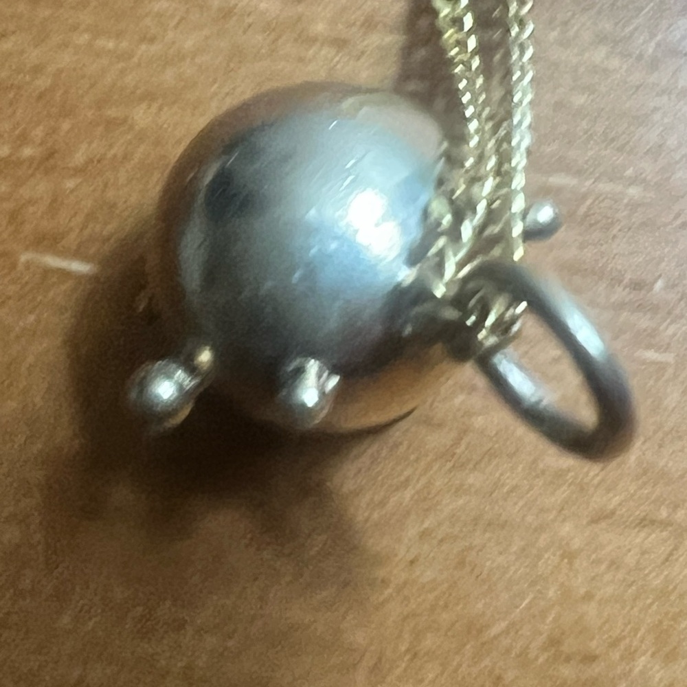 Vintage 1960s Gold-Plated Sterling Silver Sputnik Iolite Pendant HEAVY! 19.8 g - Picture 15 of 15